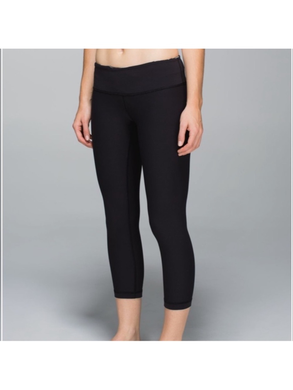 Lululemon Wunder Under Reversible Crop Leggings Black - Picture 11 of 13